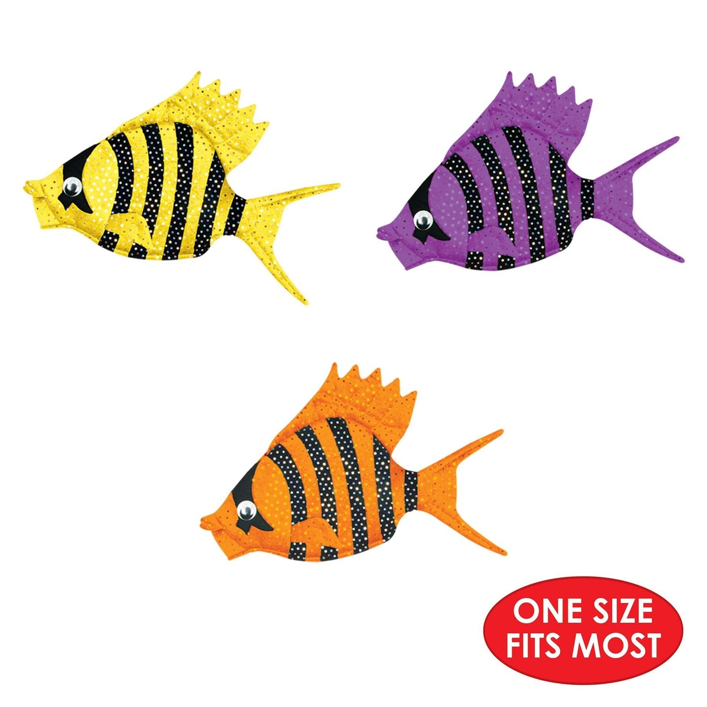 6 Pack Beistle Plush Luau Fish Hat