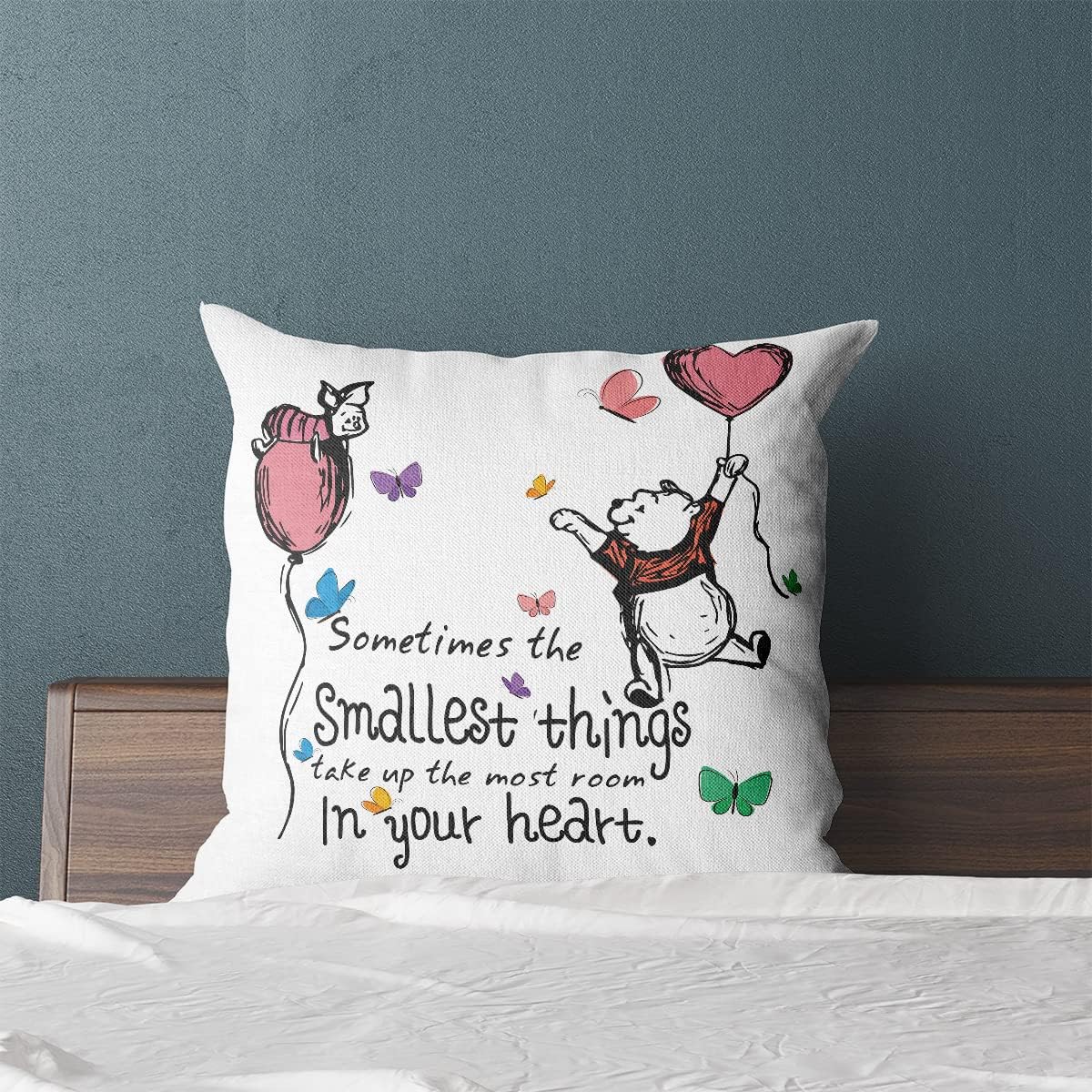 Friendship Gifts for Women Friends, Women, Girls, BFF, Besties, Smallest Things Quotes Throw Pillow Cover Cute Pillow Case Linen