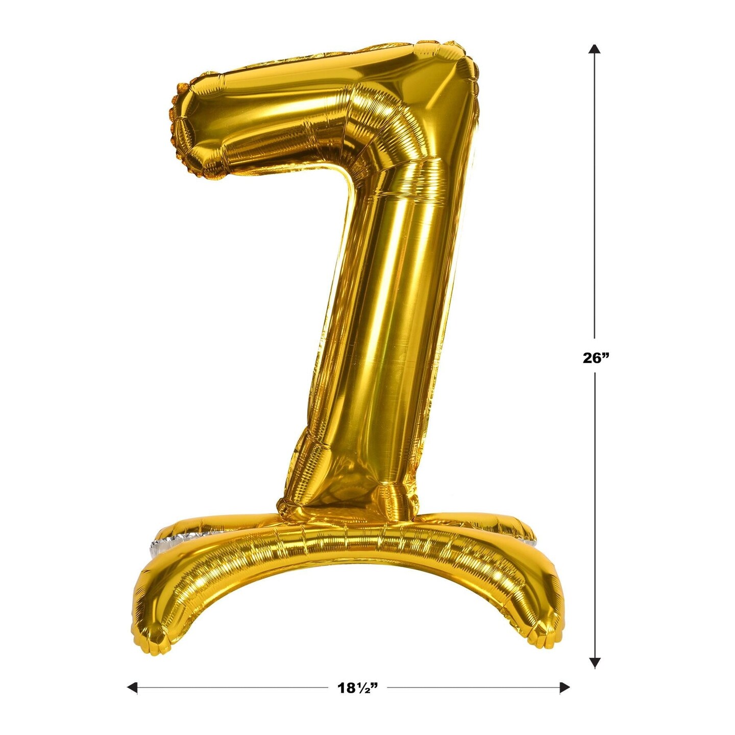 6 Pack Beistle Self-Standing Balloon Number 7