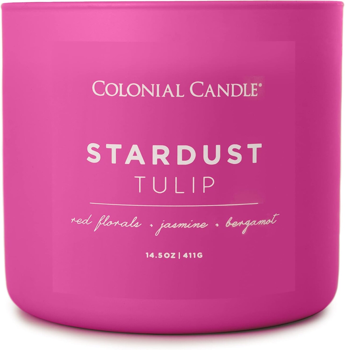 Stardust Tulip Scented Jar Candle, Pop of Color Collection, 3 Wick, 14.5 oz - Up to 60 Hours Burn