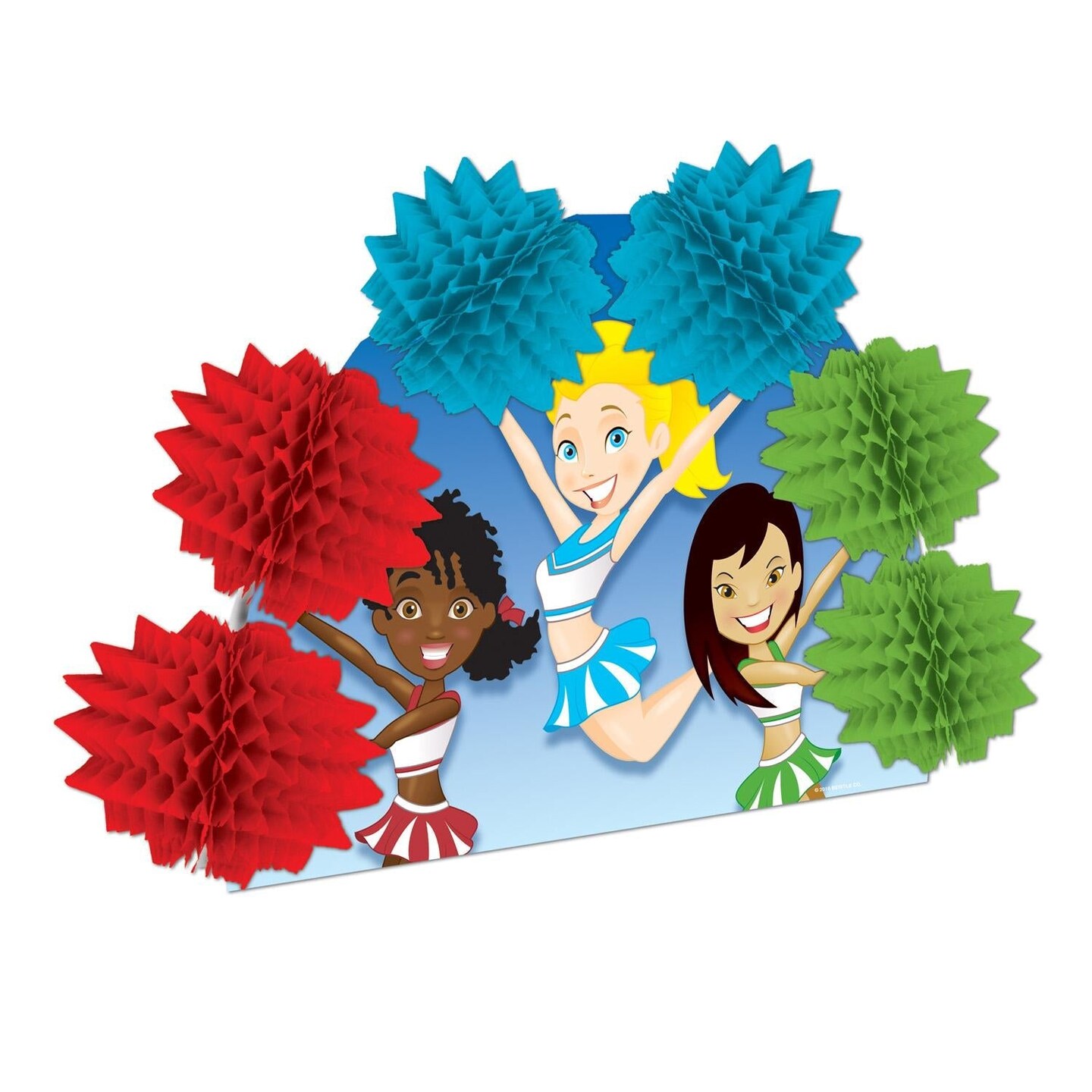 12 Pack Beistle Cheerleading Party 2-Sided Centerpiece