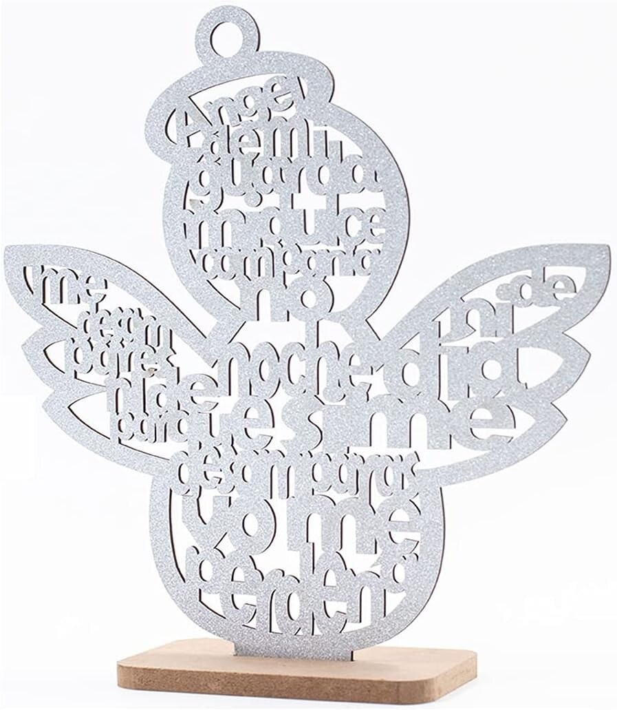 12pcs Wood Religious Centerpiece Cross Guardian Angel Baby Wings