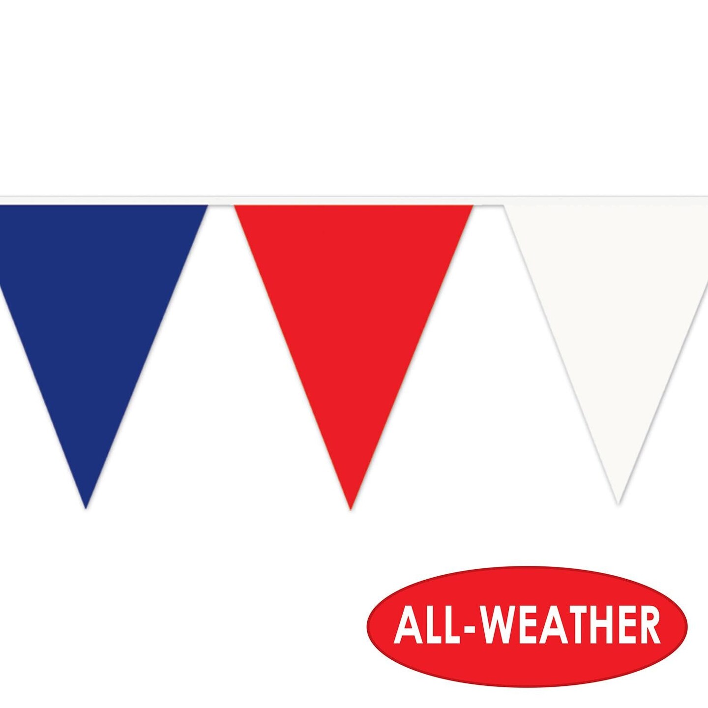 12 Pack Beistle 120 ft.- Red - White/Blue Party Pennant Banner