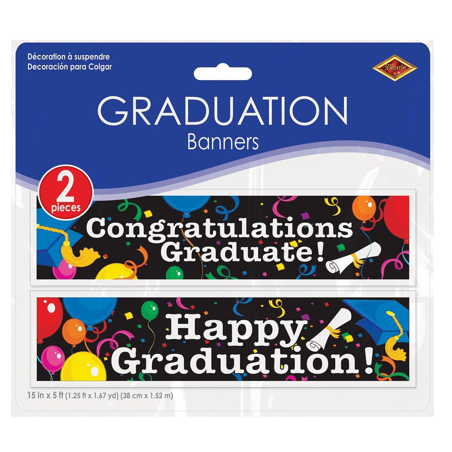 24 Pack Beistle Graduation Party Banners