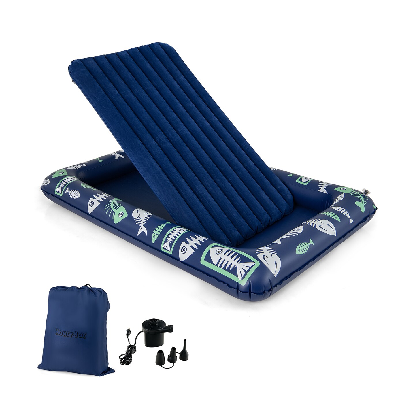 PVC Flocking Inflatable Kids Travel Bed with Double-Sided Mattress and Quick Inflation Design