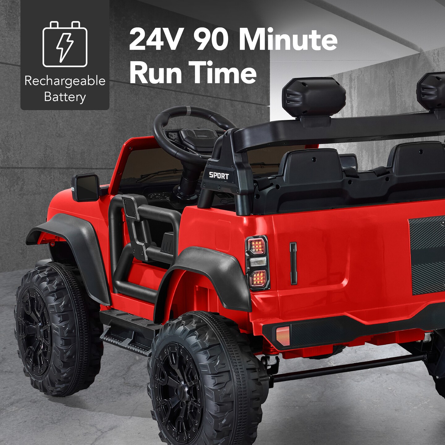 Best Choice Products Kids 24V 2-Seater Electric Ride-On Car Truck w/ Parent Control, Bluetooth, LED Lights
