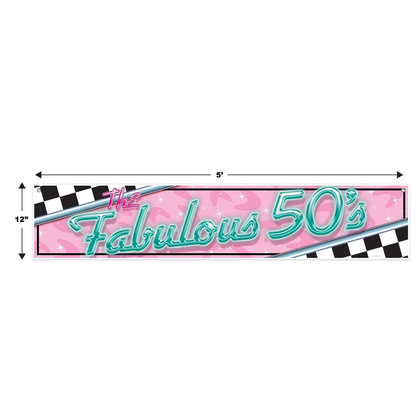 12 Pack Beistle The Fabulous 50&#x27;s Party Banner