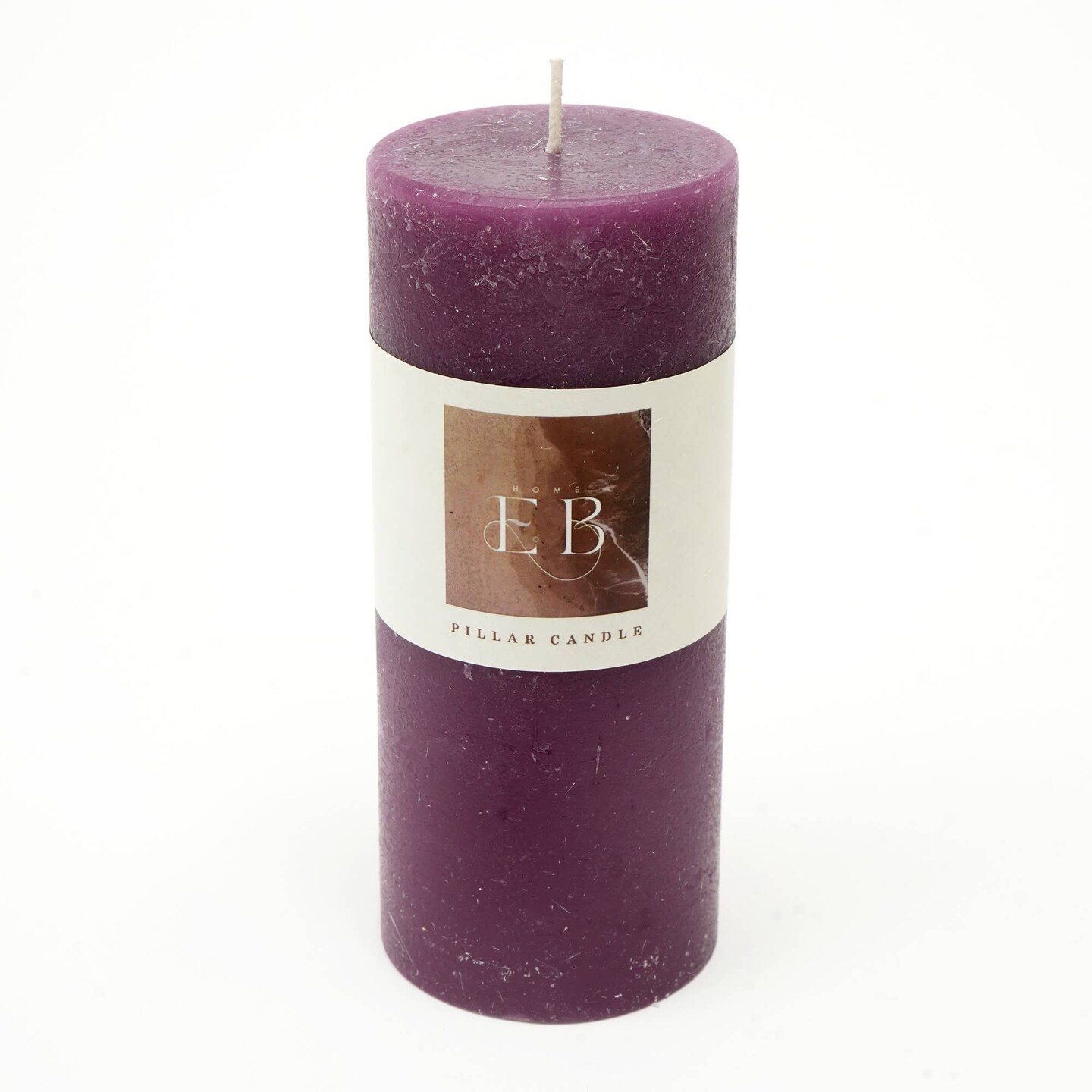 Rustic Unscented Wax Pillar Candle – Multiple Colors & Sizes