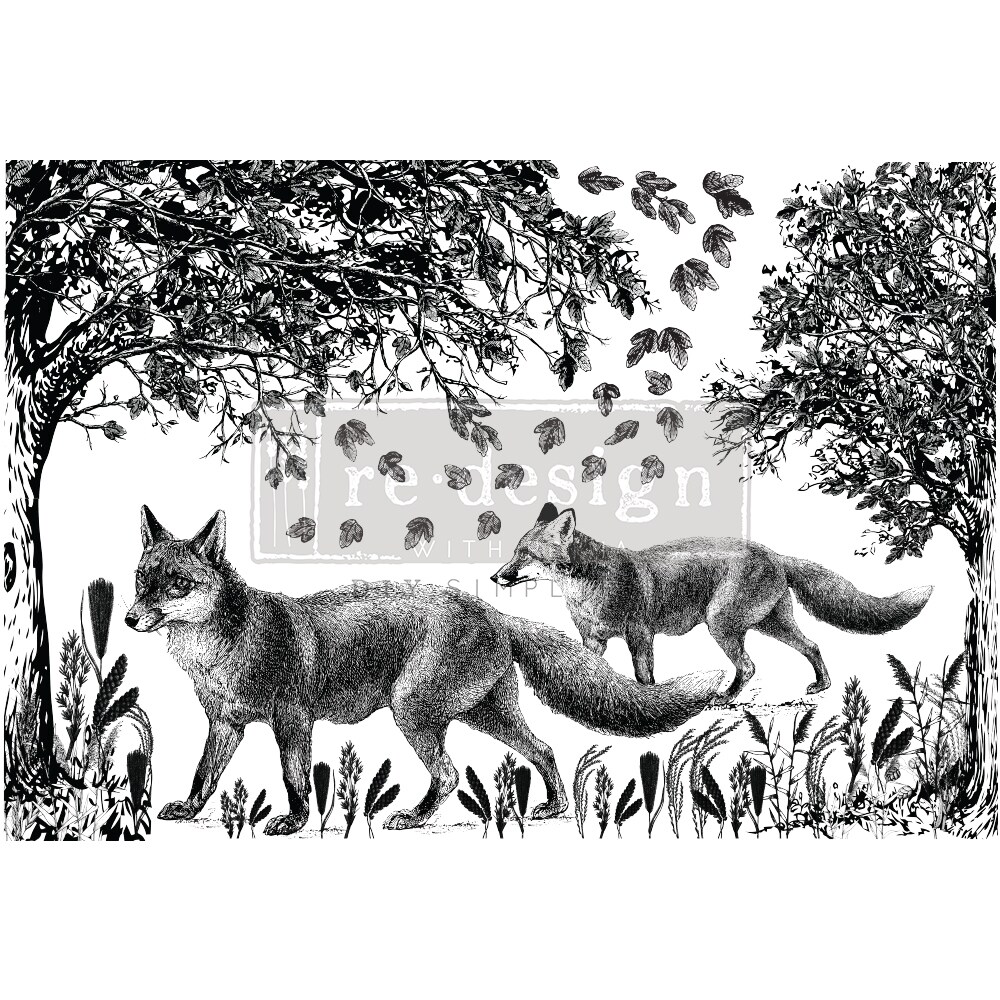 Decor Transfers&#xAE; - Fox Meadows - total sheet size 24&#x22;x35&#x22;, cut into 2 sheets