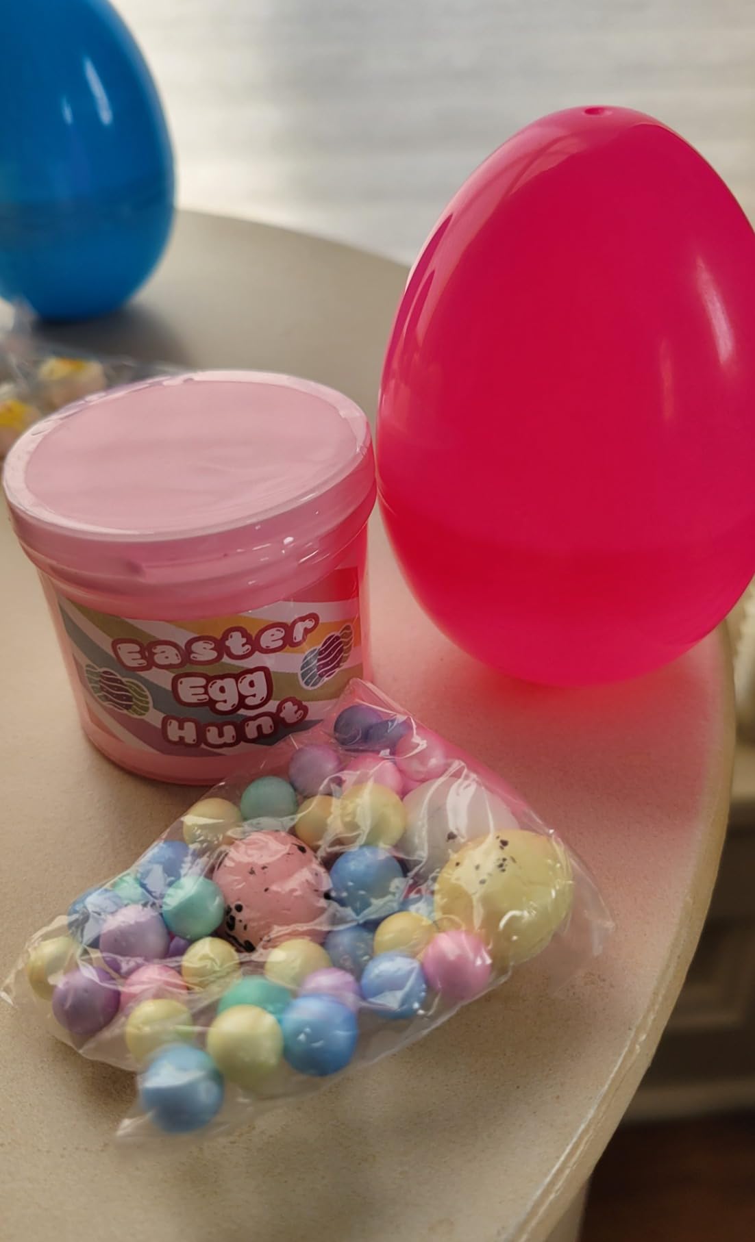 4 Pcs PreFilled Easter Eggs with Slime and Charms Easter Basket Stuffers Easter Eggs Hunt Easter Party Favors Easter Gifts
