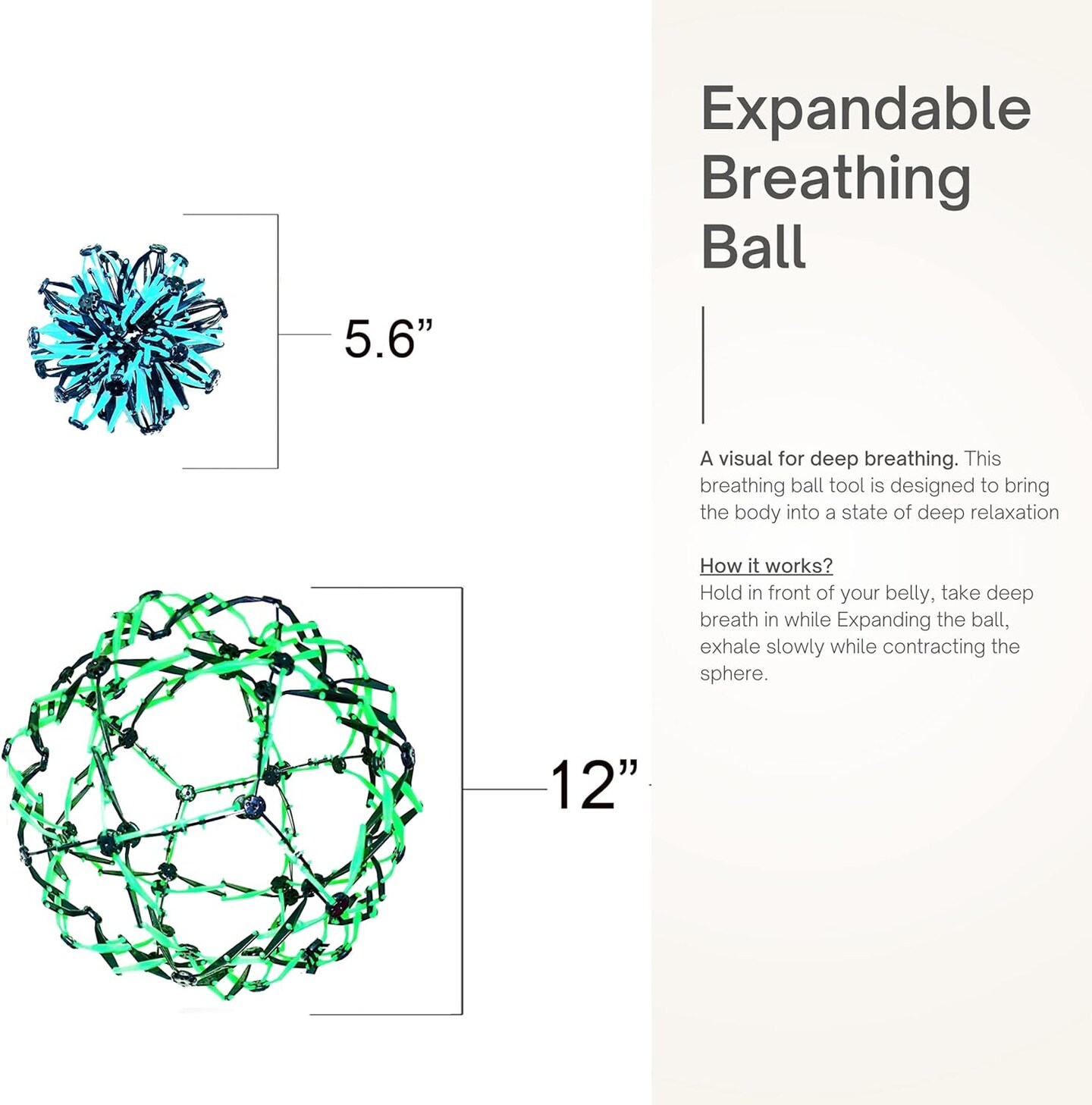 4E&#x27;s Novelty 3 Pack Expandable Ball - Stress Balls for Adults &#x26; Kids, Calm Down Corner Supplies &#x26; ADHD