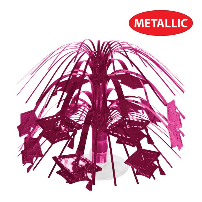 12 Pack Beistle Burgundy Grad Cap Mini Cascade Centerpiece