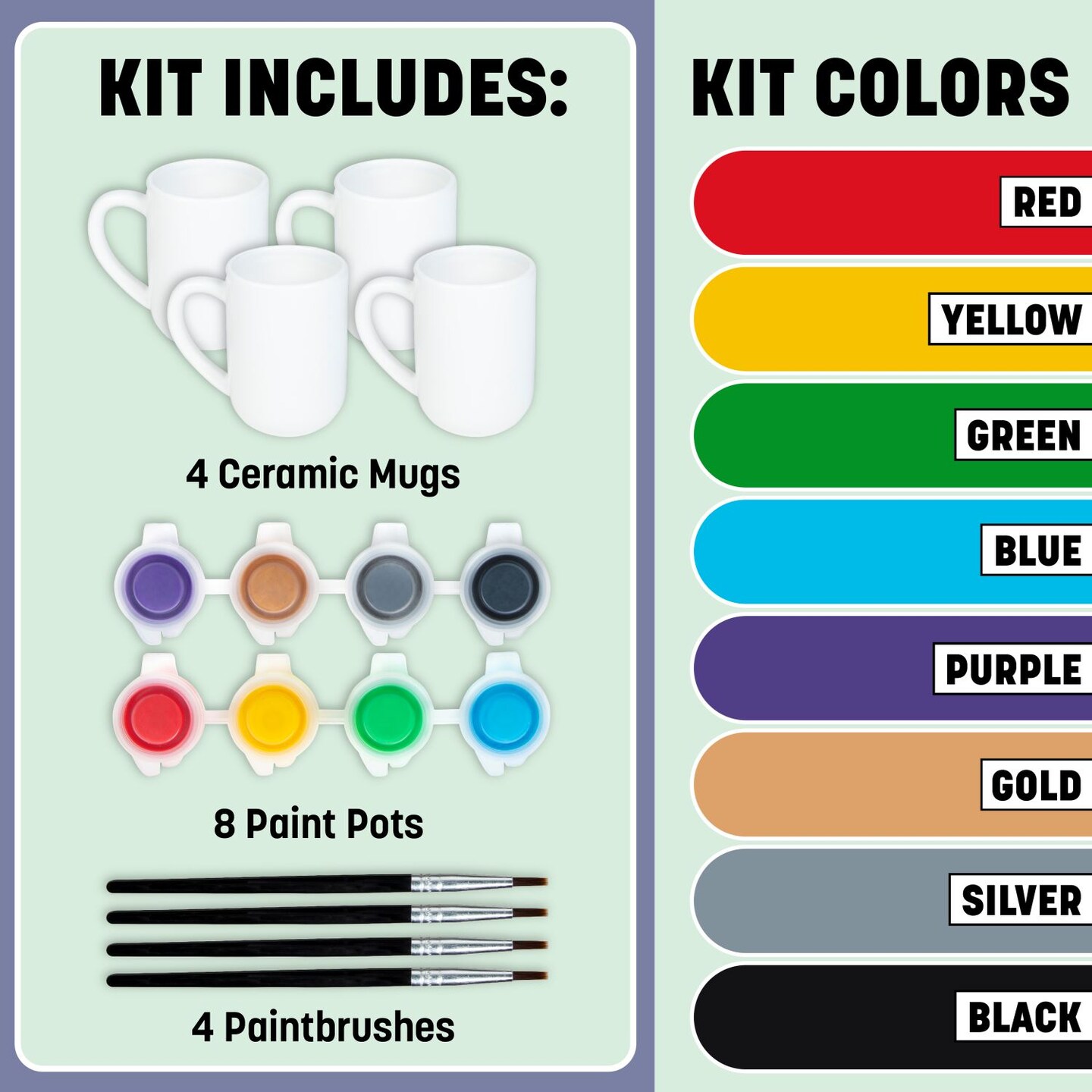 Tulip Painted by Me Mug Painting Kit 4 Pack