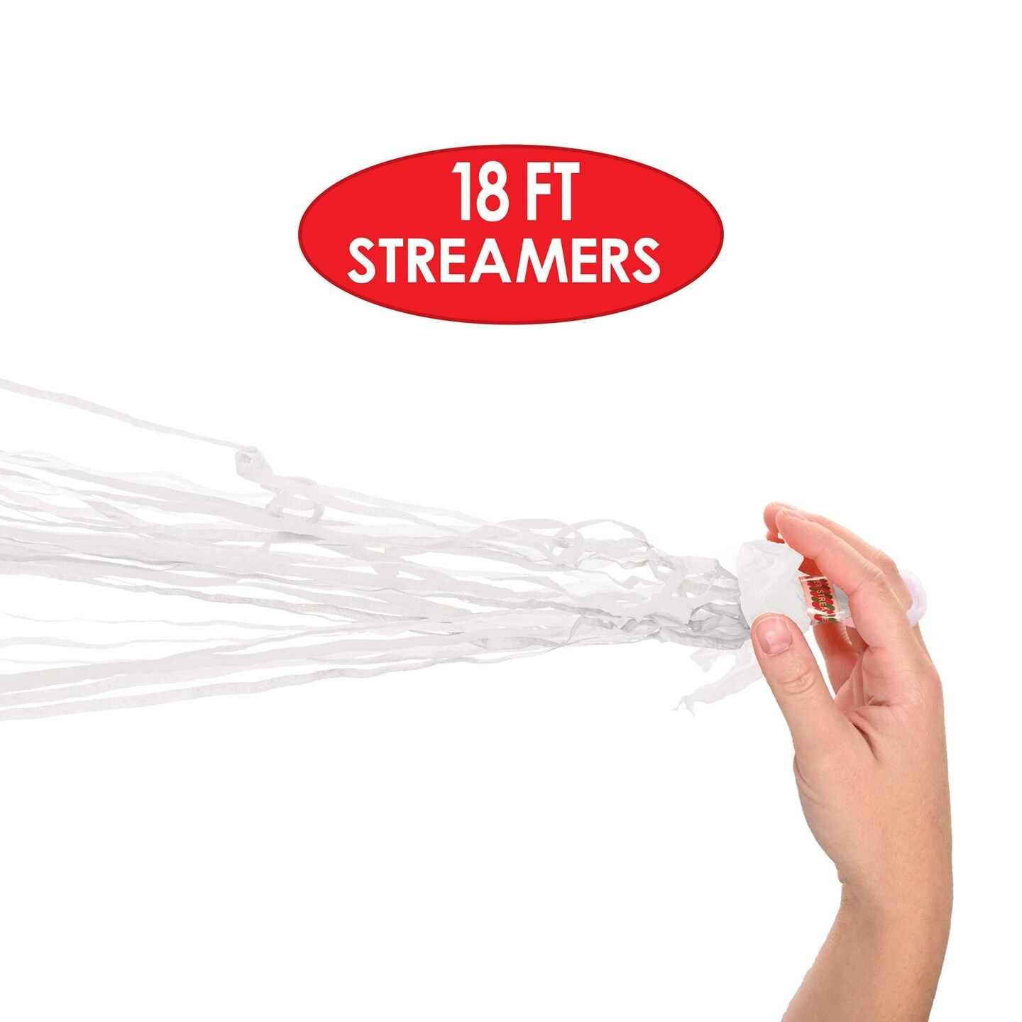 25 Pack Beistle Handheld White Party Streamer Bundles