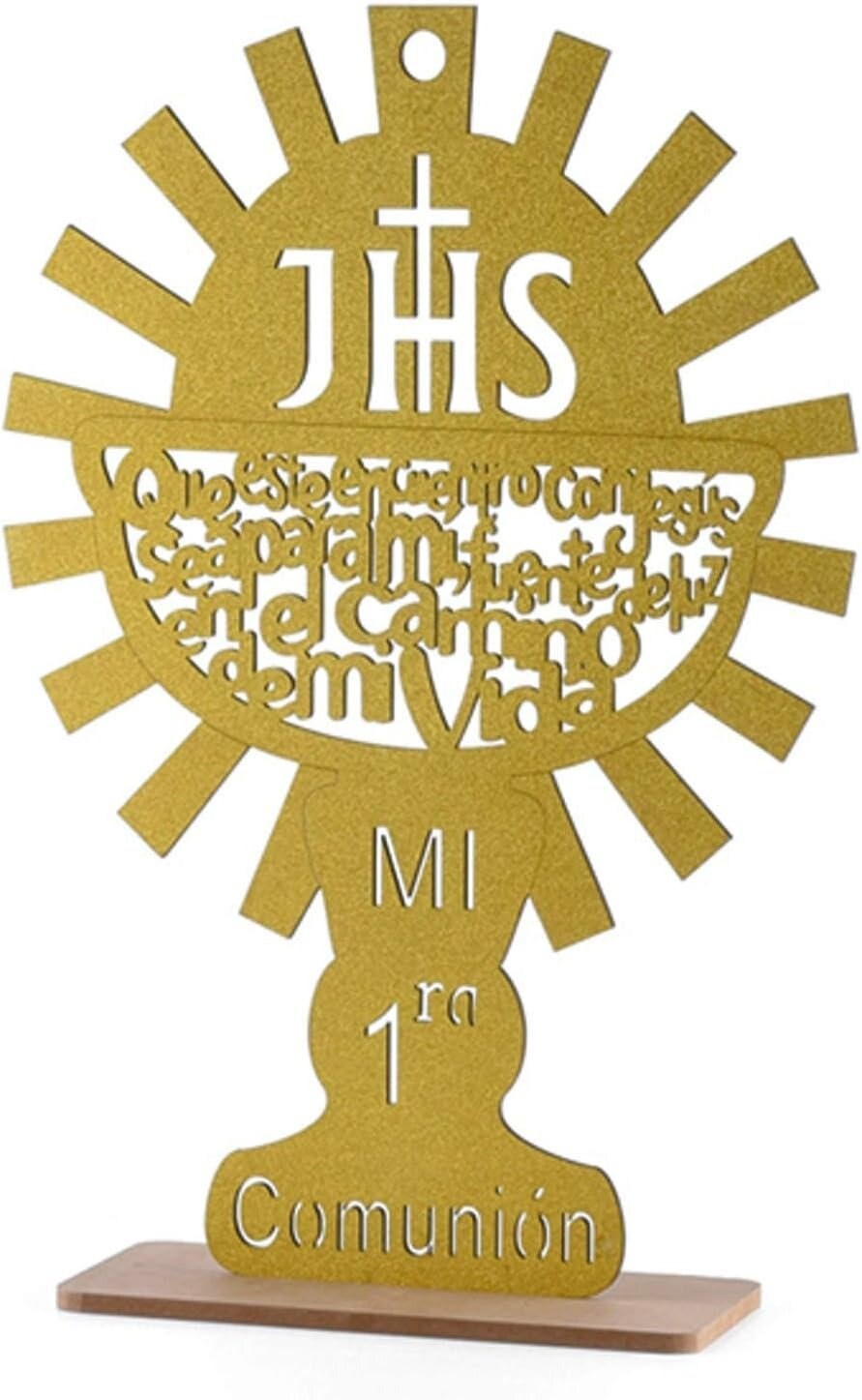 12pcs Wood Religious Centerpiece Cross JHS Chalice Communion