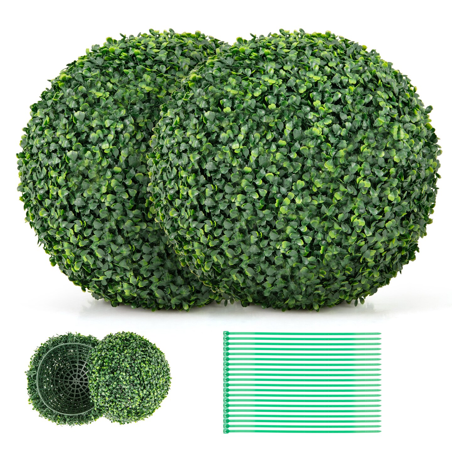 Artificial Plant Boxwood Topiary Ball for Patio Garden Front Door Balcony Backyard