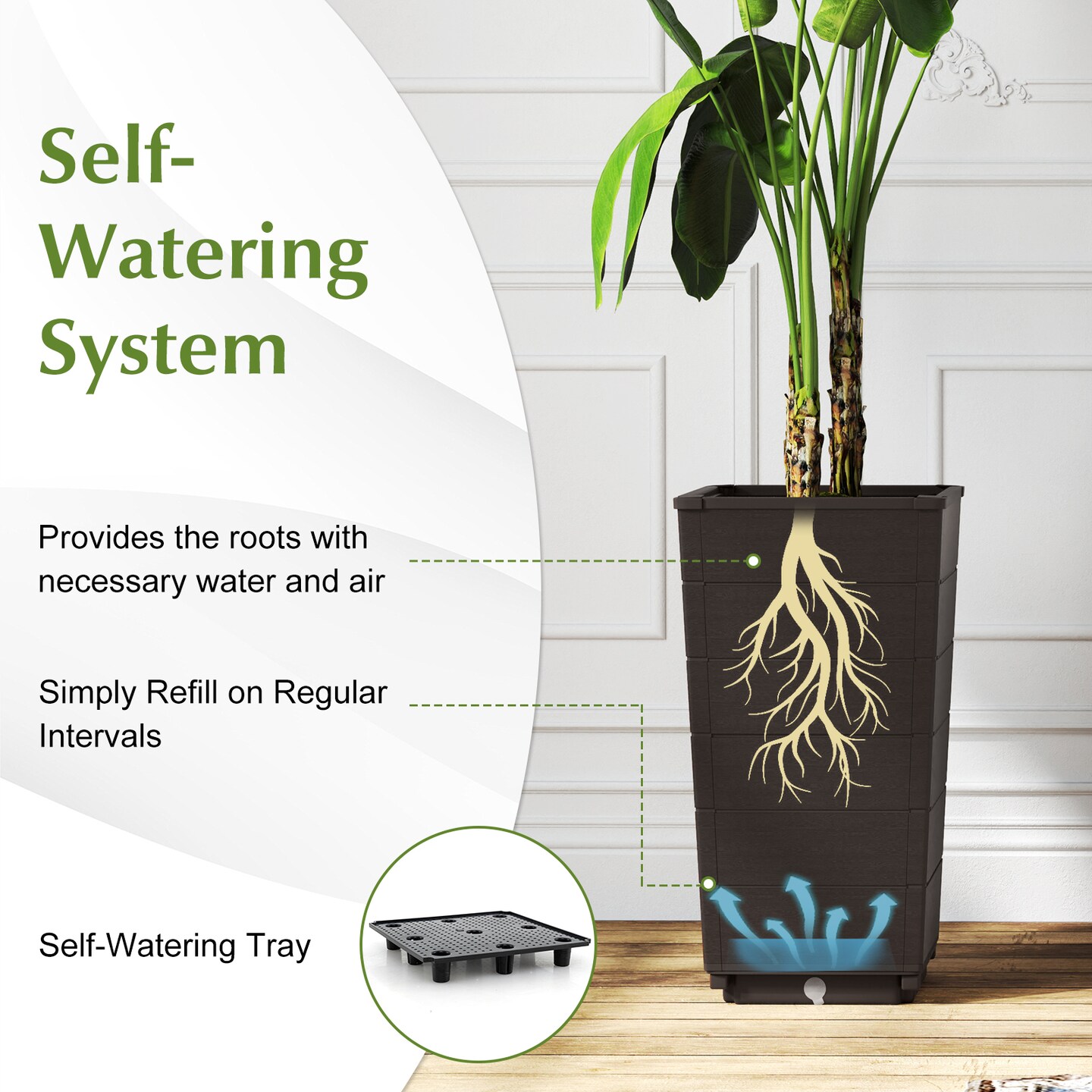Modern Flower Planter for Front Porch and Lobby