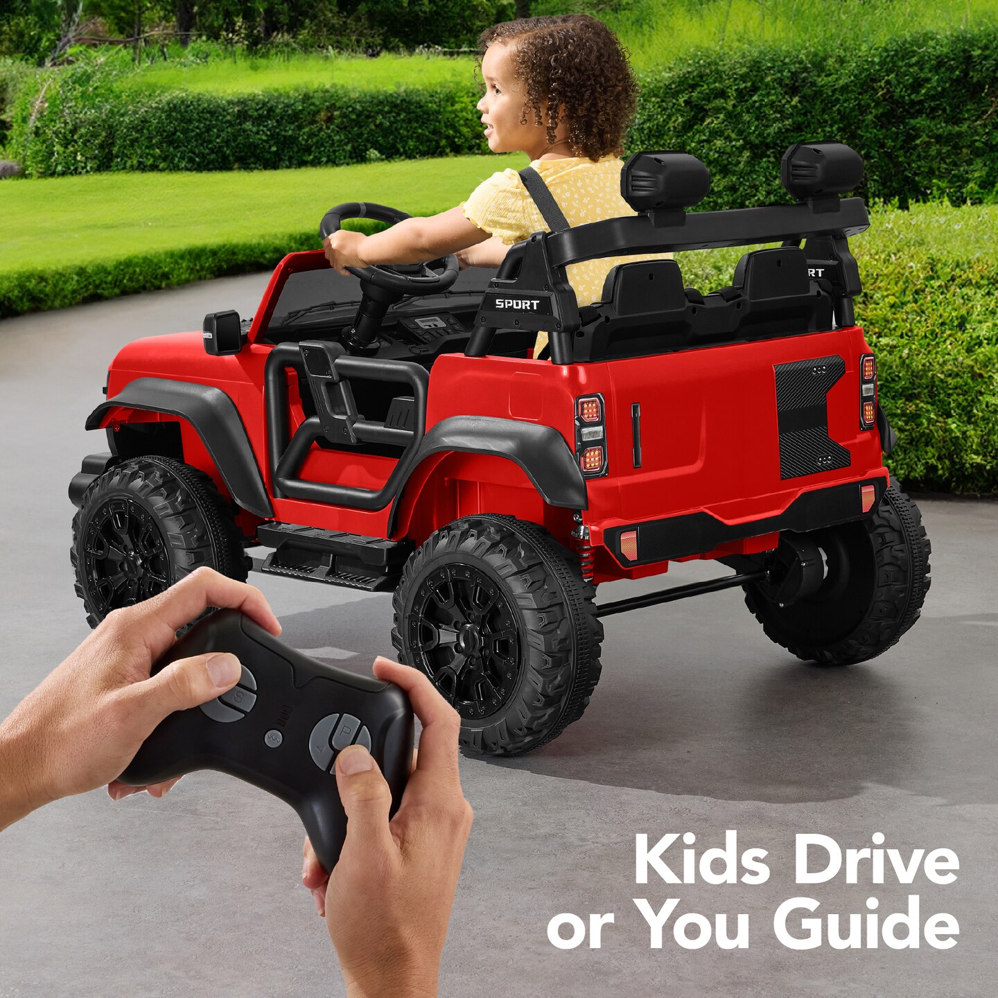 Best Choice Products Kids 24V 2-Seater Electric Ride-On Car Truck w/ Parent Control, Bluetooth, LED Lights
