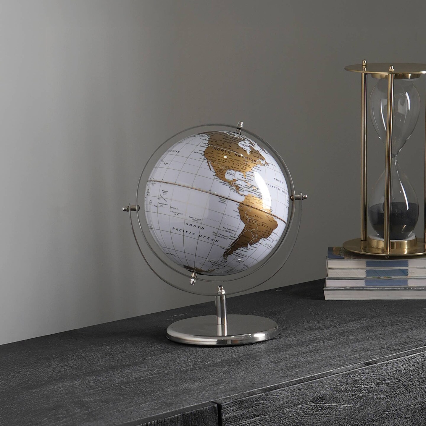 Tabletop Decorative Globe on Aluminum Base-12&#x22;(H)