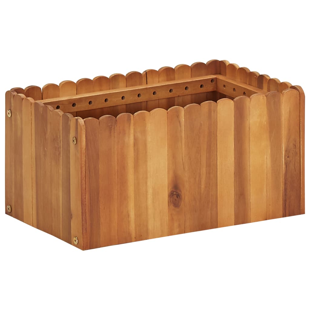 vidaXL Garden Raised Bed 19.6&#x22;x11.8&#x22;x9.8&#x22; Solid Acacia Wood