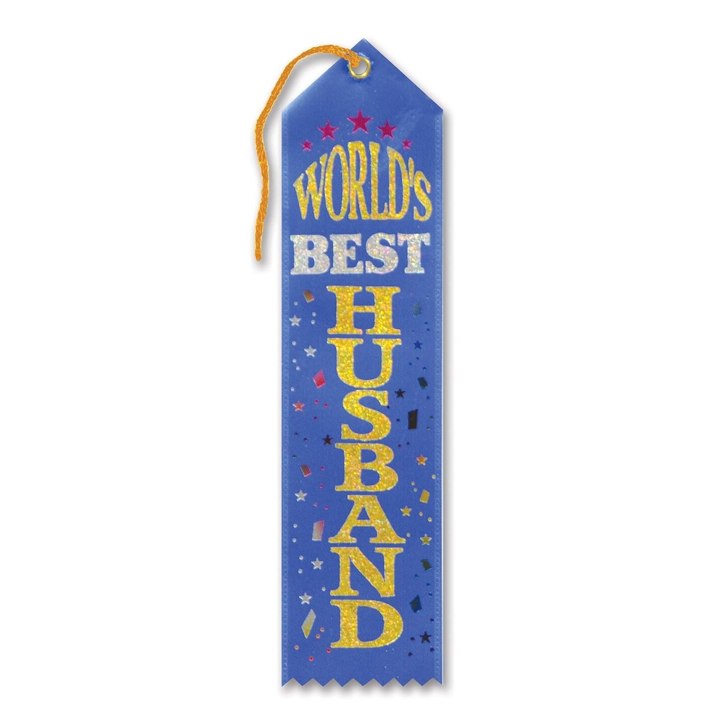 6 Pack Beistle World&#x27;s Best Husband Award Ribbon