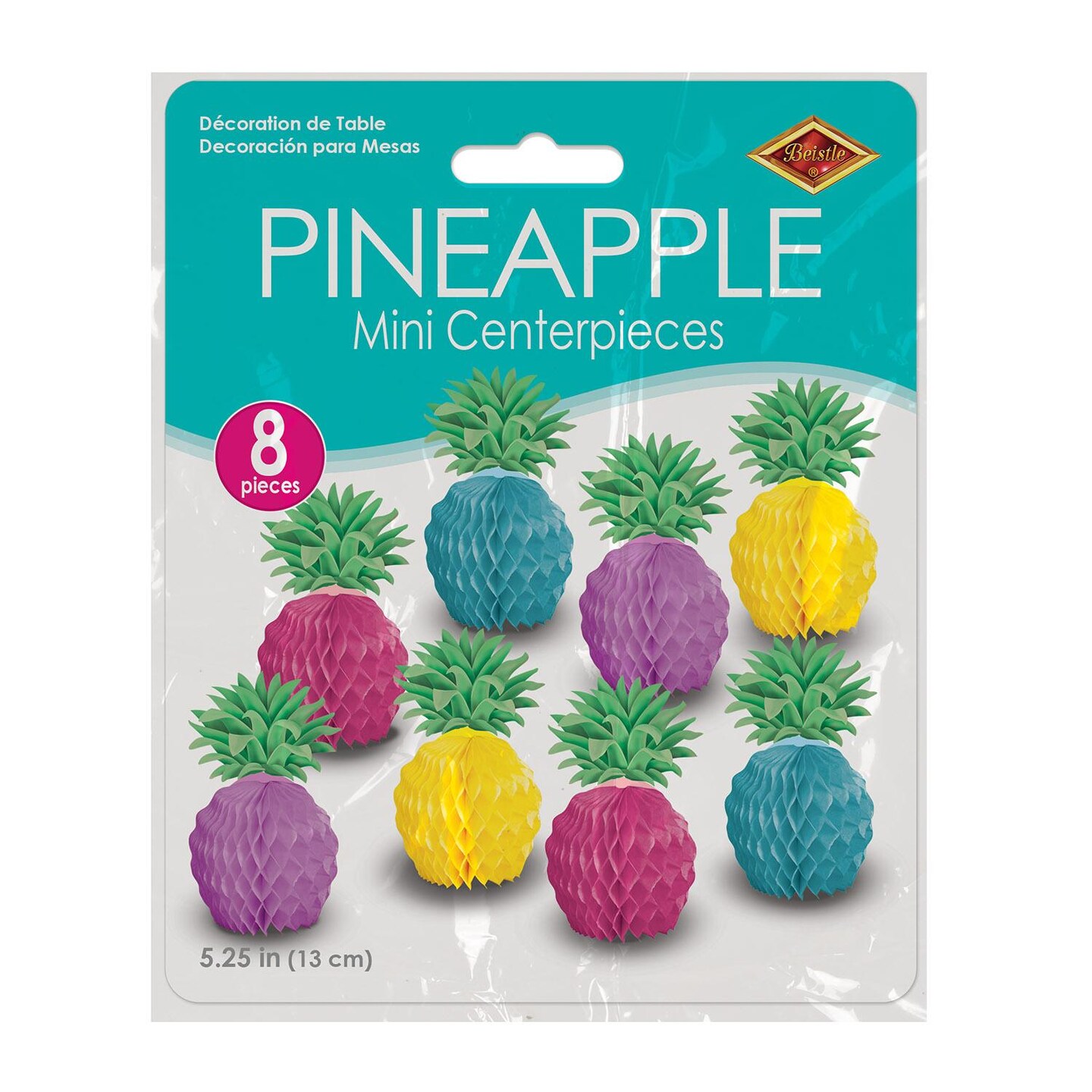 96 Pack Beistle Luau Party Pineapple Mini Centerpieces