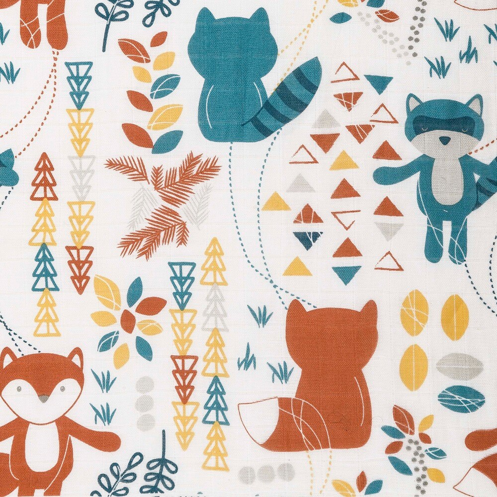 Leika Fox/Raccoon Cotton Muslin Baby Security Blanket