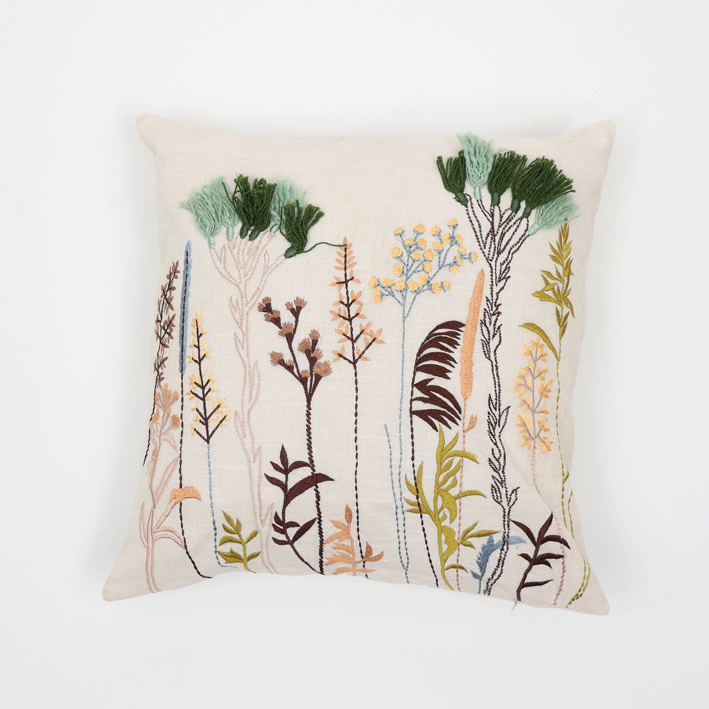 Botanical Bloom Decorative Pillow-Cushion 18X18&#x22; - Elegant Throw Pillow for Living Room, Bedroom &#x26; Home Decor