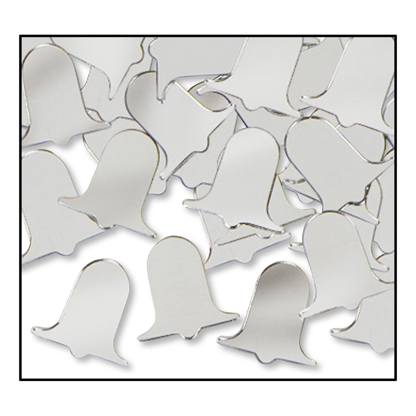 12 Pack Beistle Confetti Wedding Bells silver (1 Oz per Pack)