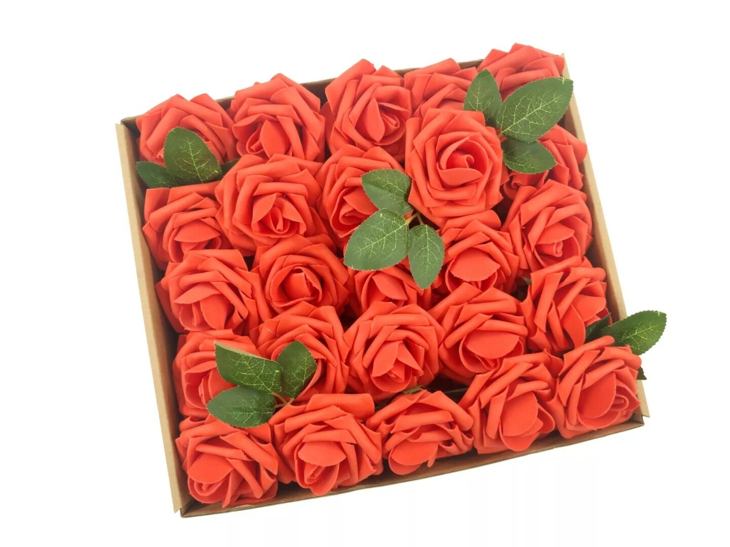 25pcs Artificial Flowers Real Looking Foam Roses Decoration DIY