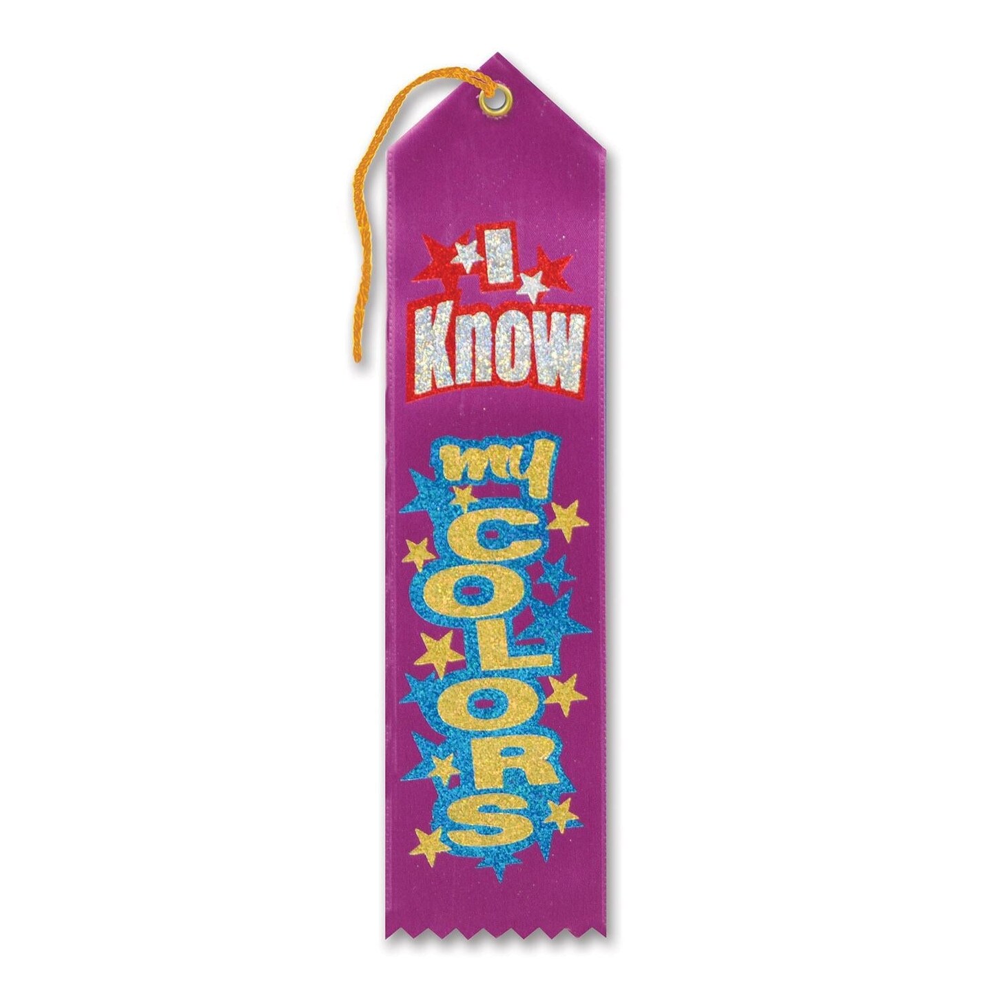 6 Pack Beistle I Know My Colors Award Ribbon