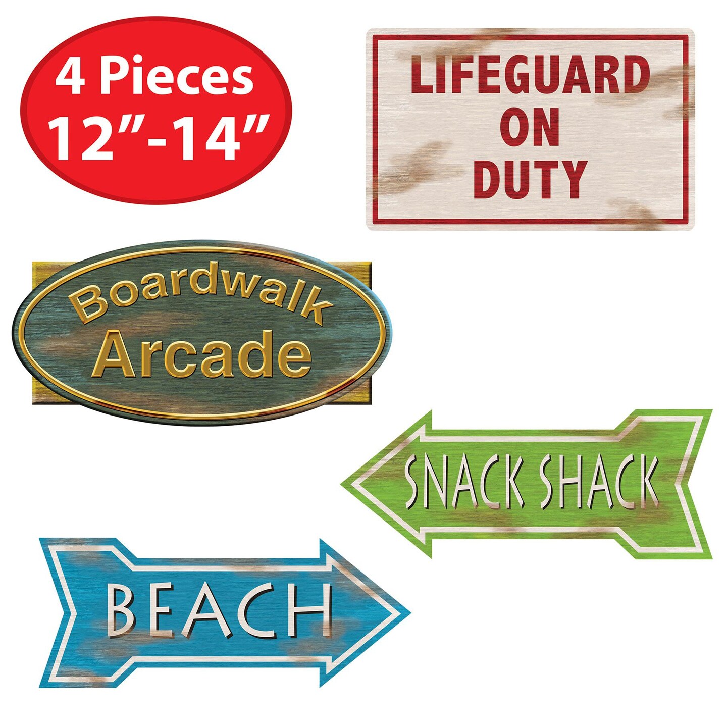 48 Pack Beistle Luau Party Beach Sign Cutouts