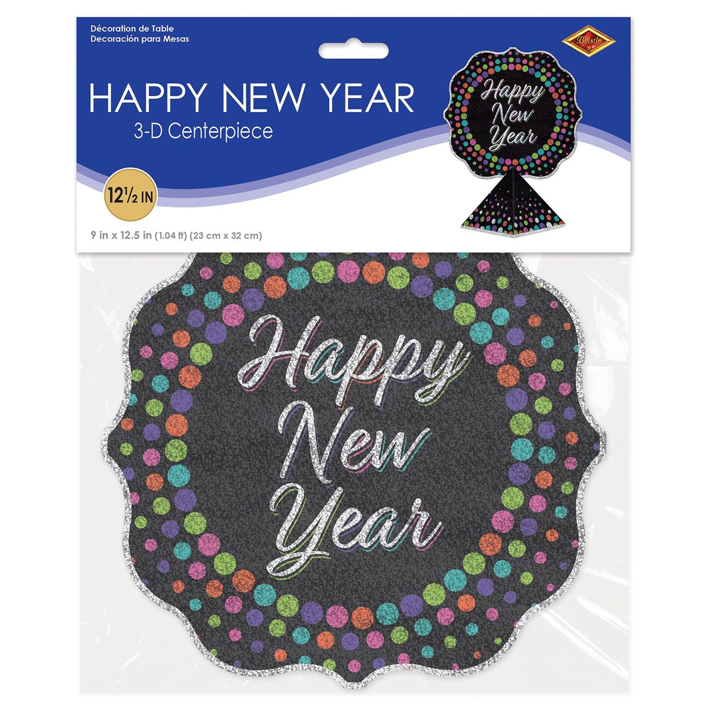 12 Pack Beistle 3-D Happy New Year Centerpiece