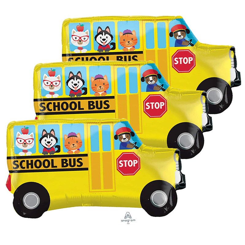 Anagram&#xAE; 30&#x22; Back to School Bus Balloon