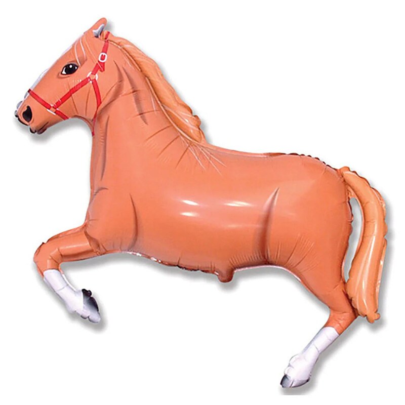 42&#x22; Brown Horse Foil Balloon Horse Party Decoration