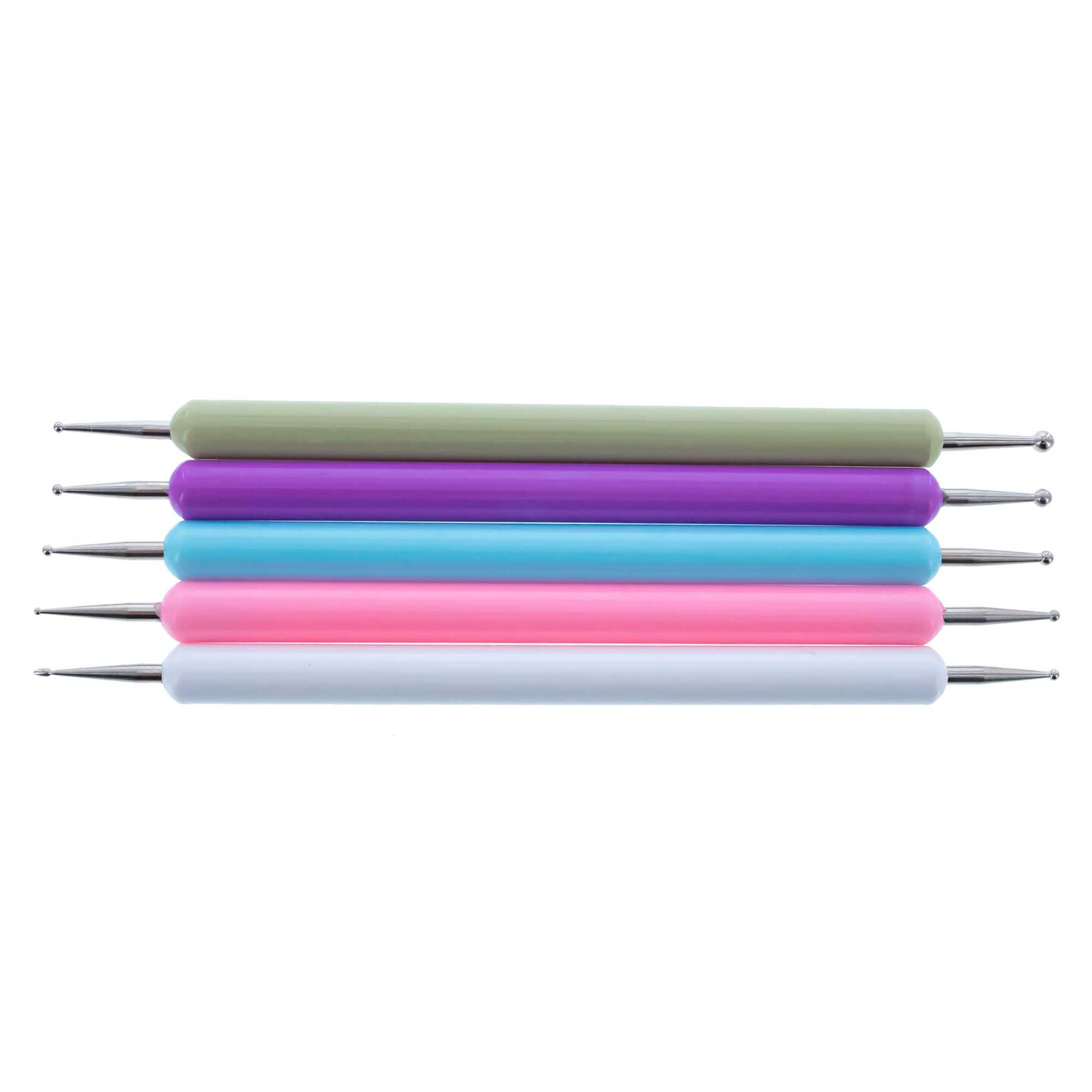 Set of 5 Double-Ended Drop Pull Dotting Tools for Pysanky Egg Decorating