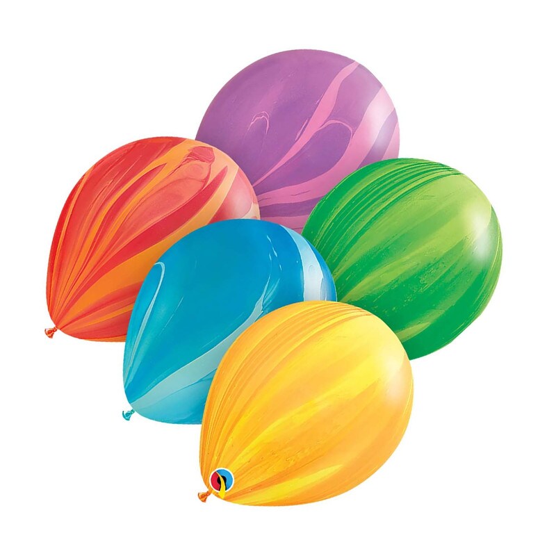 Qualatex&#xAE; 11 Inch Rainbow Superagate Assortment Latex Balloons