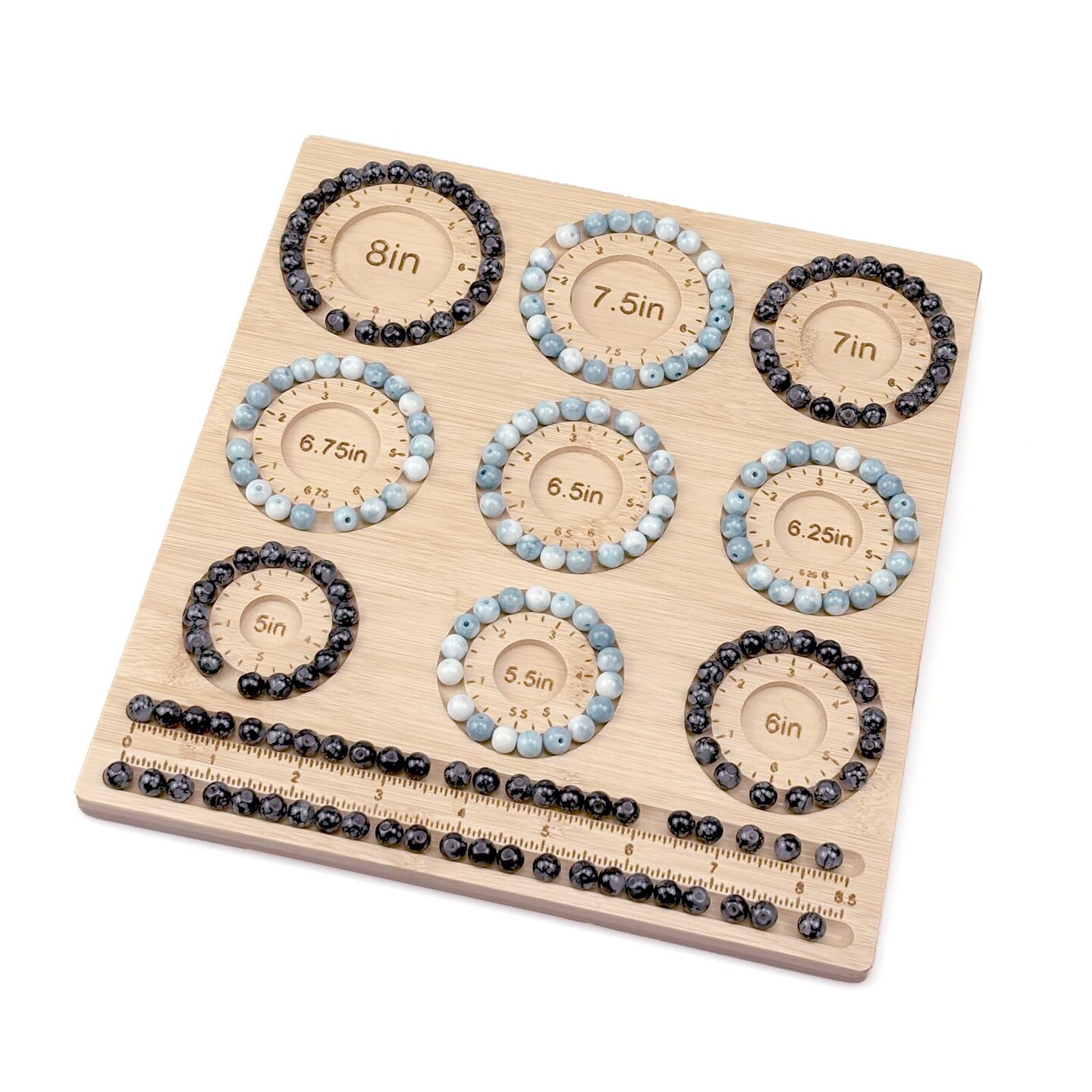Bead Boards for Jewelry Making, Bamboo Beading Board for Jewelry Bracelet Making, Bracelet Bead Board, Bracelet Bead Board for Bracelet, Jewelry Making Supplies,Bead Tray 5" to 8"