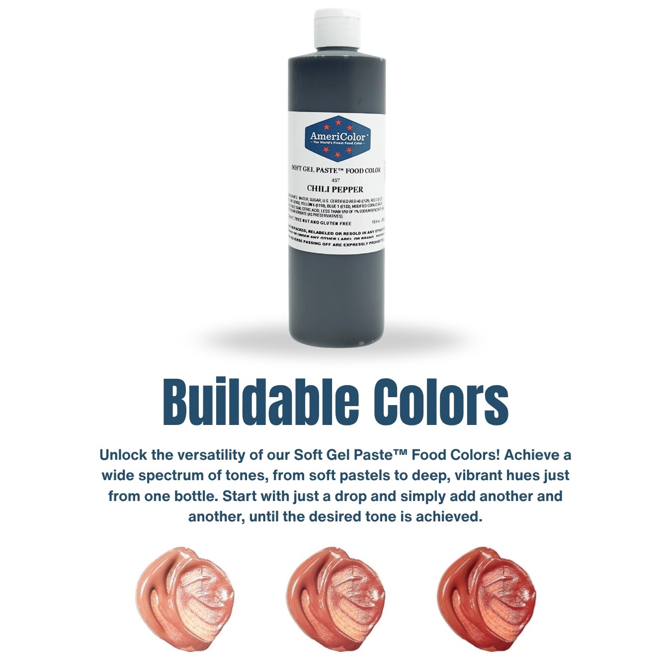 AmeriColor, Chili Pepper, 13.5 Ounce, Soft Gel Paste Food Color
