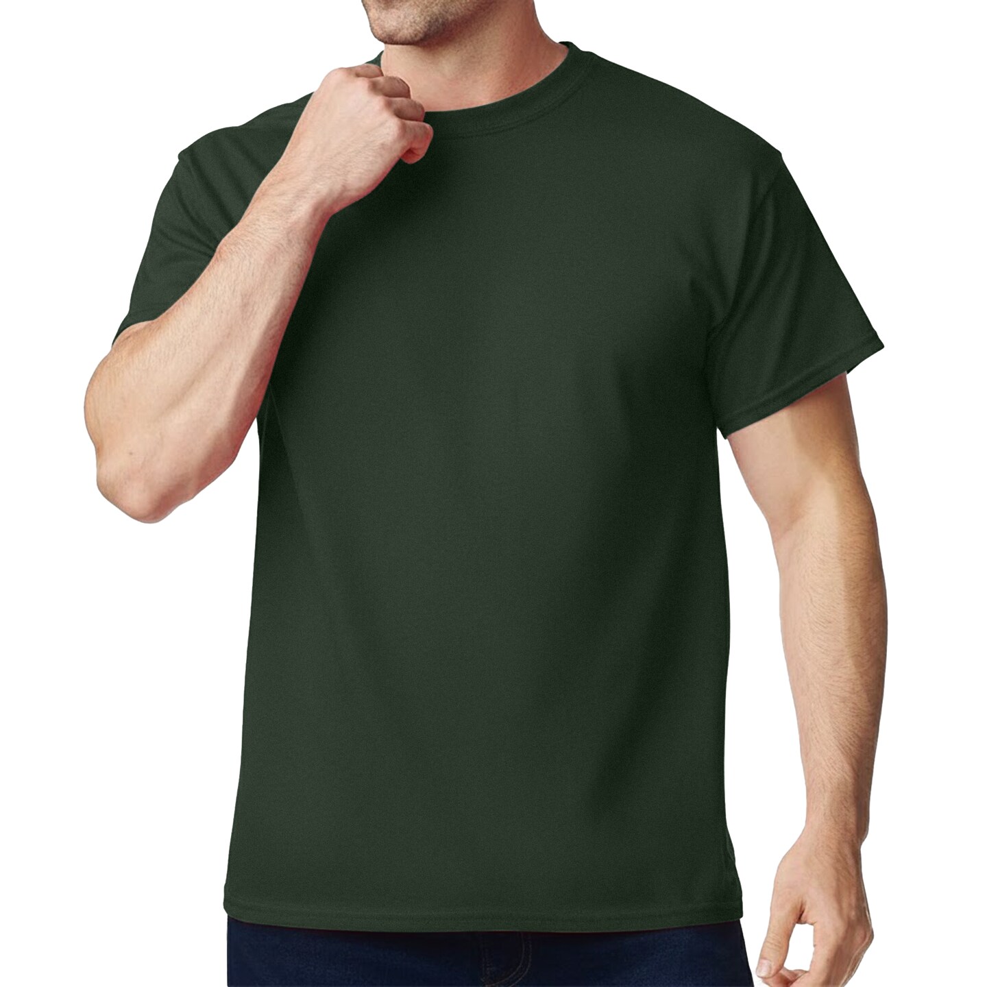 Gildan Short Sleeve DIY T-Shirt Value Pack, Forest Green, 3-Count Project Blanks, Heavy Cotton