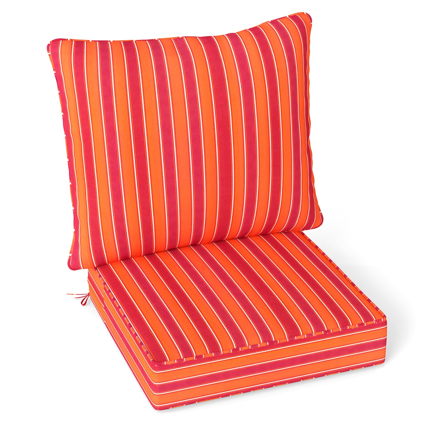 Patio Chair Cushion Set With Seat and Back Cushions Water Resistant Polyester