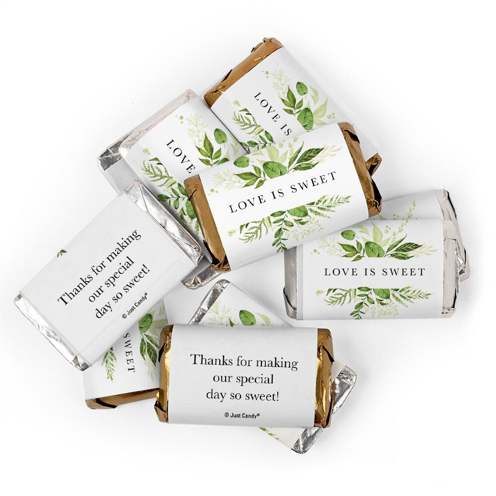 68 Pcs Wedding Candy Hershey's Chocolate Party Favors by Just Candy (20oz) - Botanical