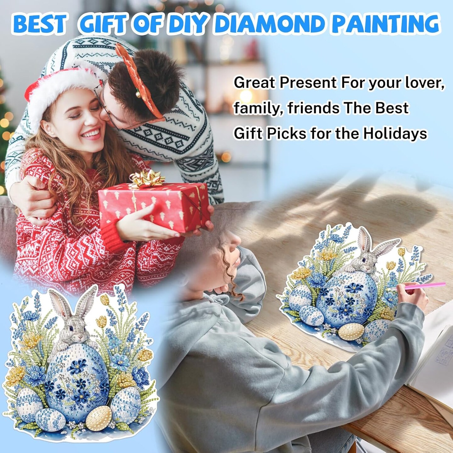 5D Special Shape Diamond Painting Rabbit Kits