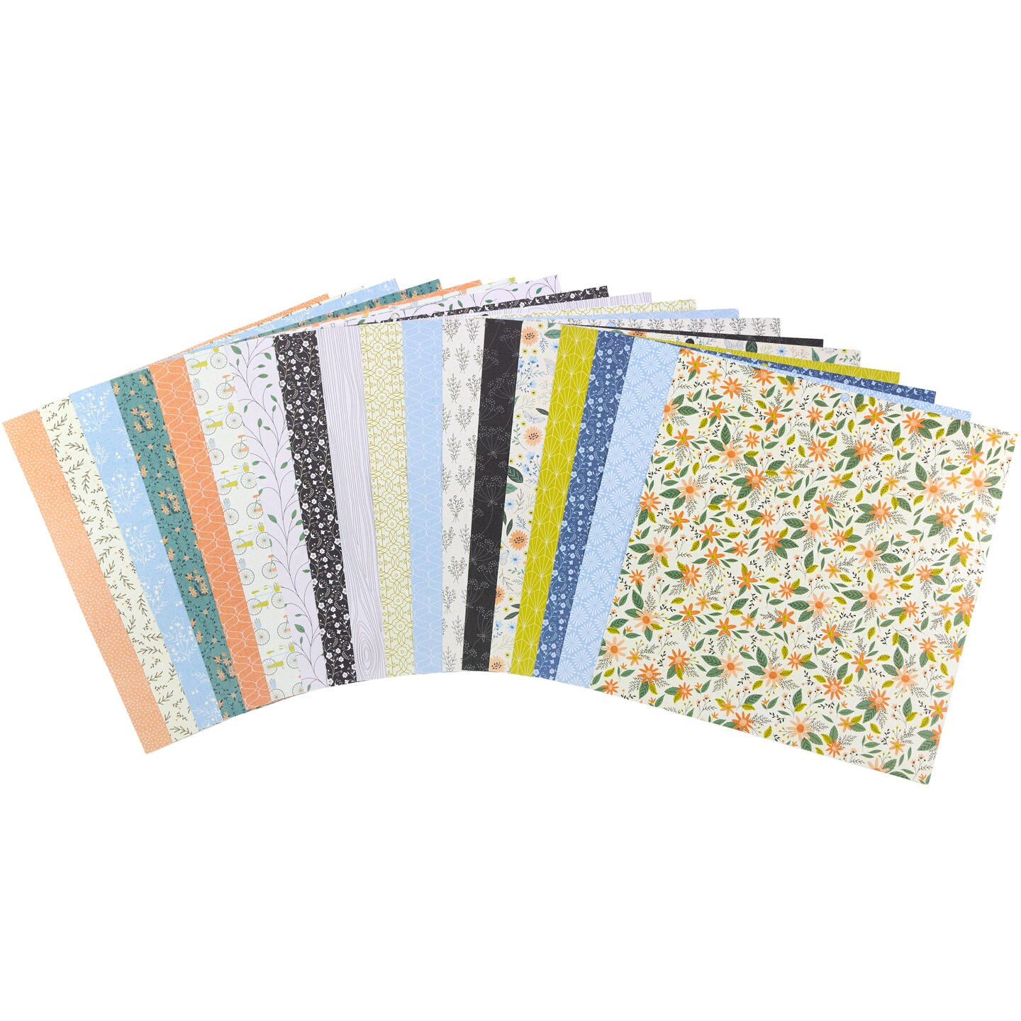 DCWV Double-Sided Cardstock Stack 12"X12" 36/Pkg-Cotton Fields, 12 Designs/3 Each