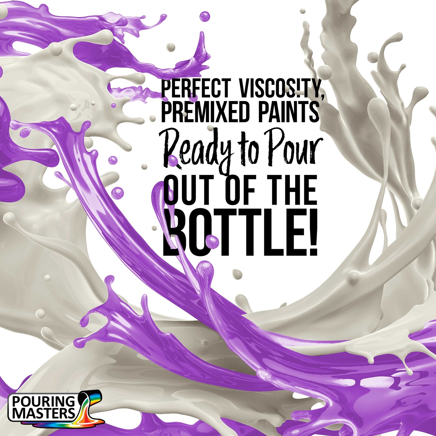 Pouring Masters Neon Jazzberry Ready to Pour Acrylic Pouring Paint - Premium 64-Ounce Pre-Mixed Fluid Acrylic Paint - Fluid Art Supplies for Canvas, Wood, Paper, Tile & Rocks