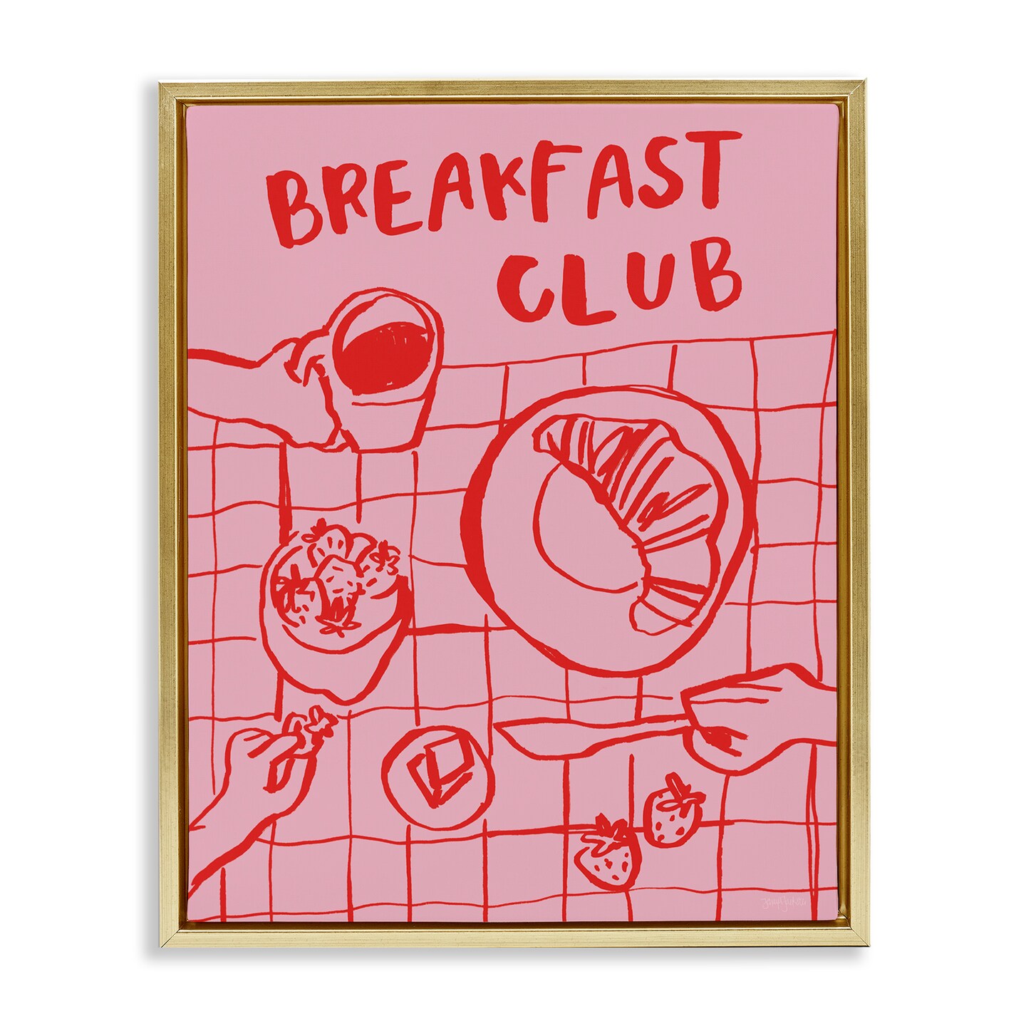 Stupell Industries Breakfast Club Doodles Floating Frame, design by Jenaya Jackson