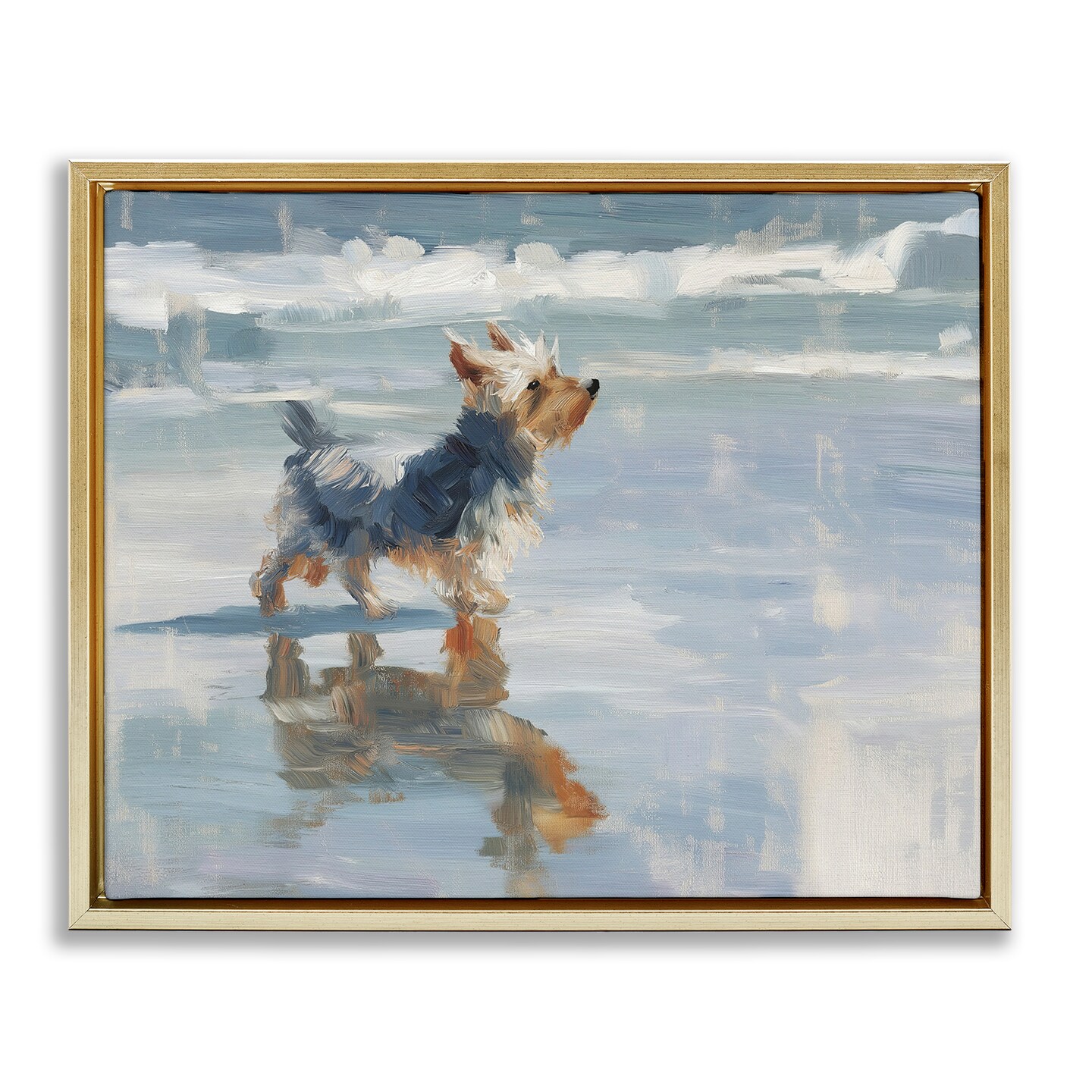 Stupell Industries Yorkie's Quiet Moment Floating Frame, design by ...