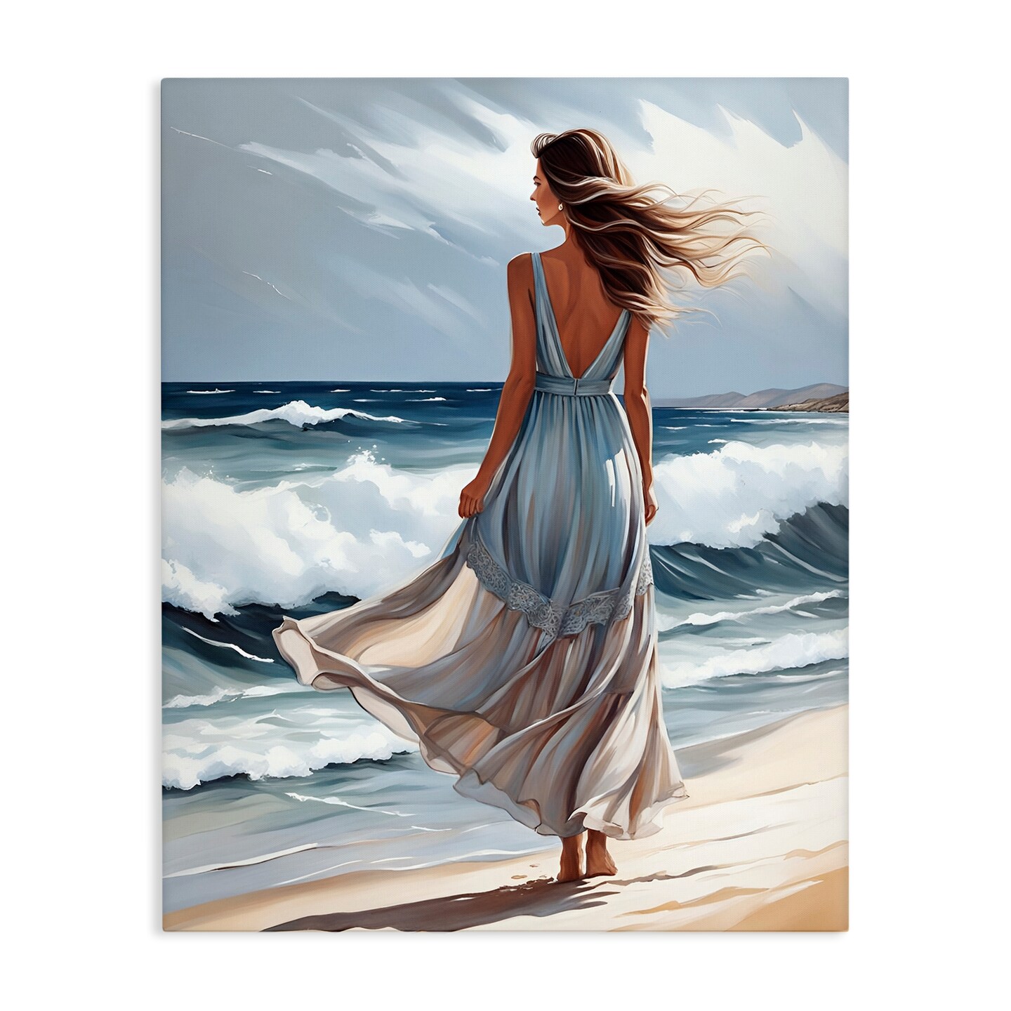 Stupell Industries Walk In The Waves Canvas, design by Tabz Jones