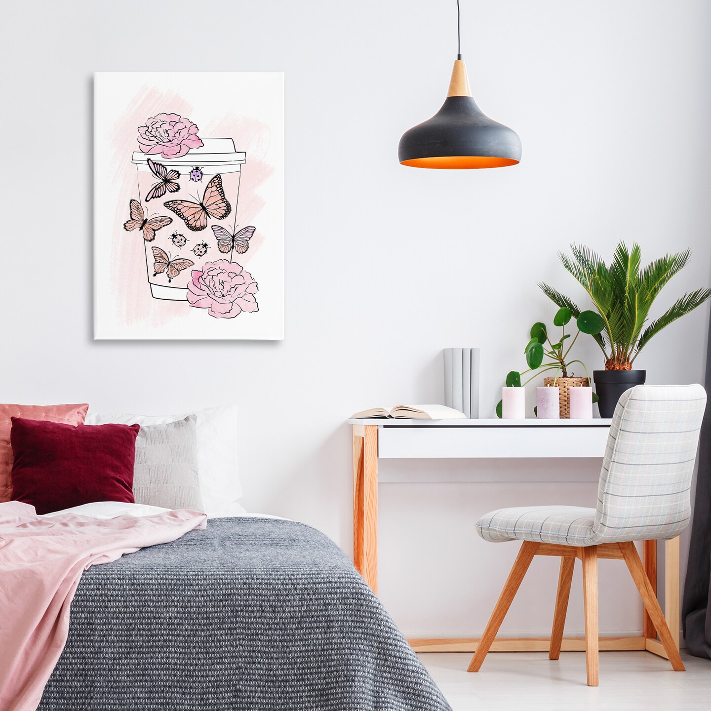 Stupell Industries Romantic Coffee & Butterflies Canvas, design by Martina Pavlova