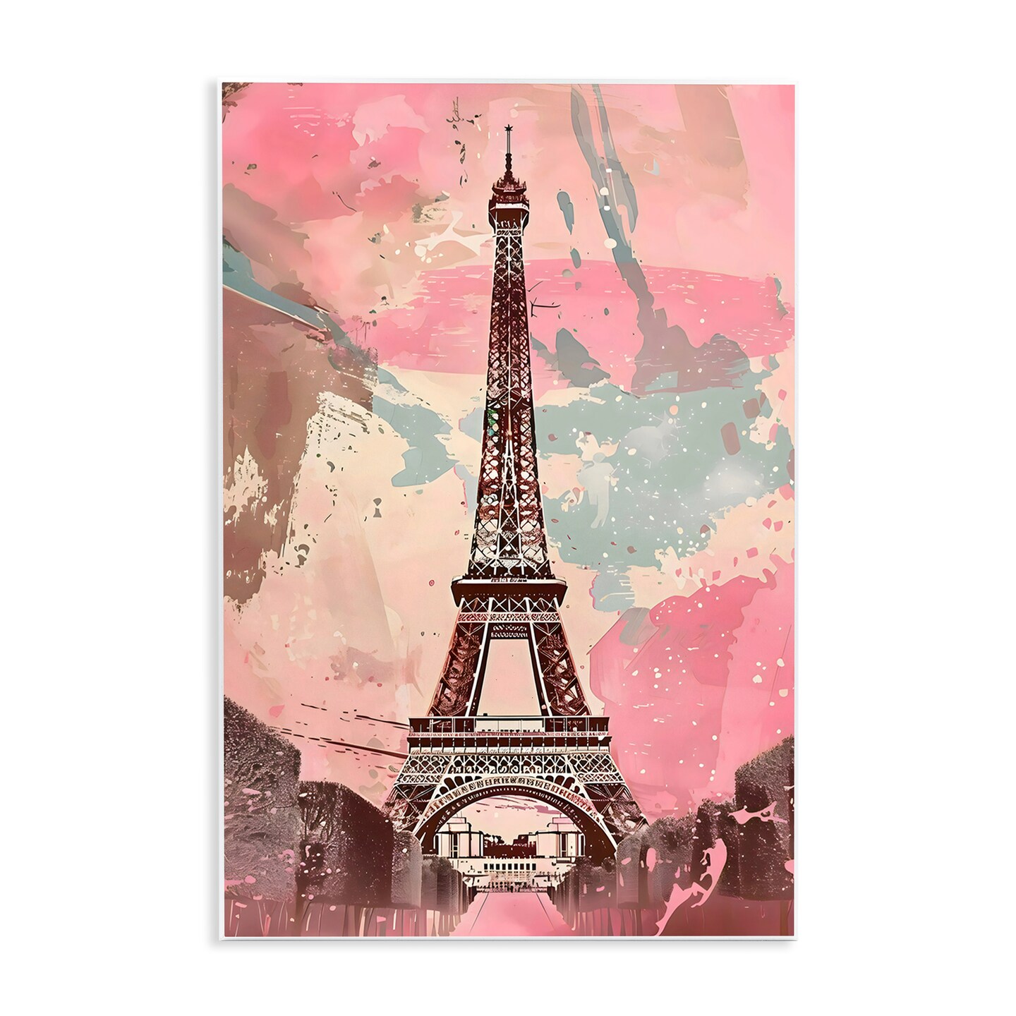 Stupell Industries Parisian Tower Pink & Blue Wall Plaque, design by Creative Studio